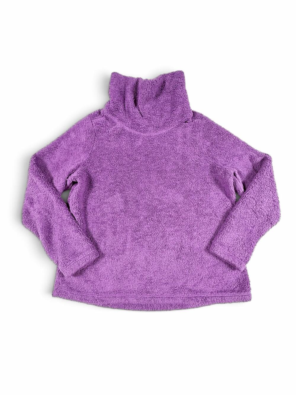 Zella Furry Fleece Funnel Neck Pullover Purple Women’s Large